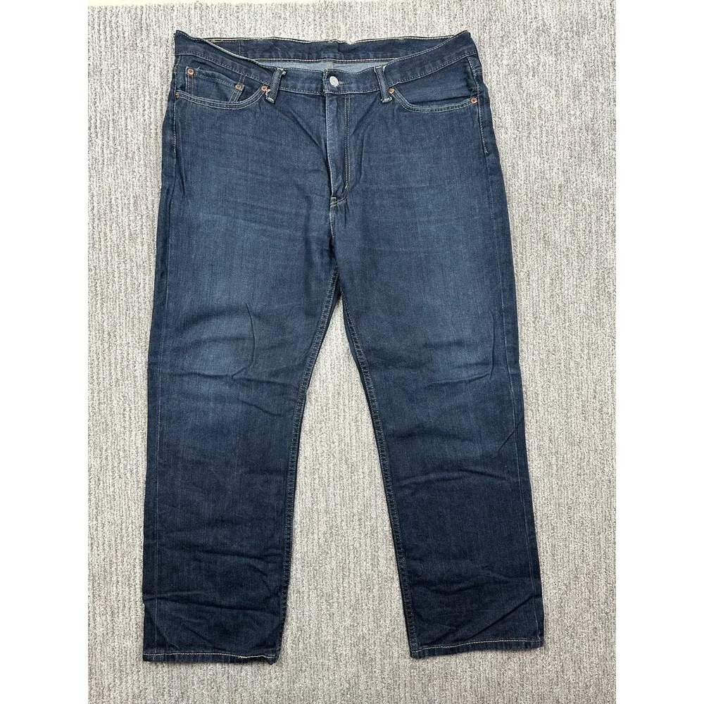 Levis 514 Jeans Mens 40X30 Blue Straight Mid Rise Dark Wash Denim